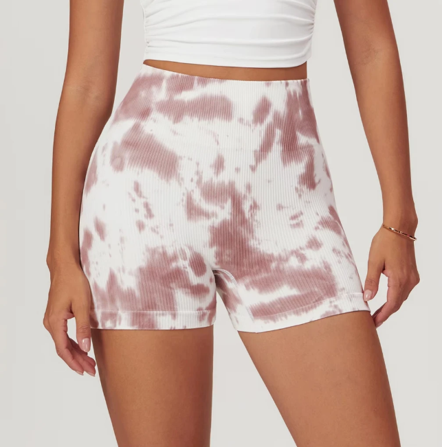 Tie Dye Yoga Shorts Women Fitness Shorts Running Cycling Shorts