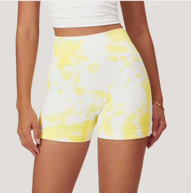 Tie Dye Yoga Shorts Women Fitness Shorts Running Cycling Shorts