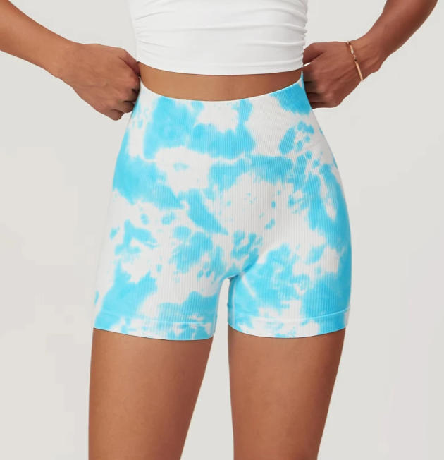 Tie Dye Yoga Shorts Women Fitness Shorts Running Cycling Shorts
