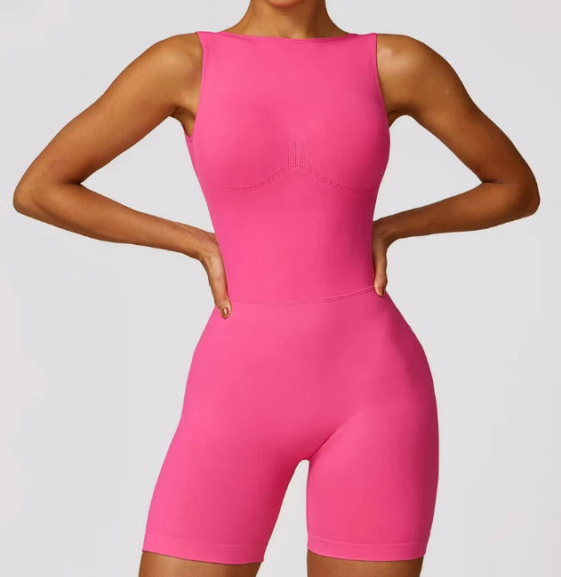 Buttons Jumpsuit Workout Long Sleeved Sports Women Gym Clothing
