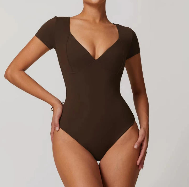Workout Jumpsuit Triangle Sports Overalls Women Gym Clothing Running Fitness Suit