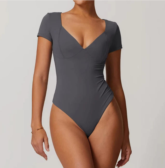 Workout Jumpsuit Triangle Sports Overalls Women Gym Clothing Running Fitness Suit