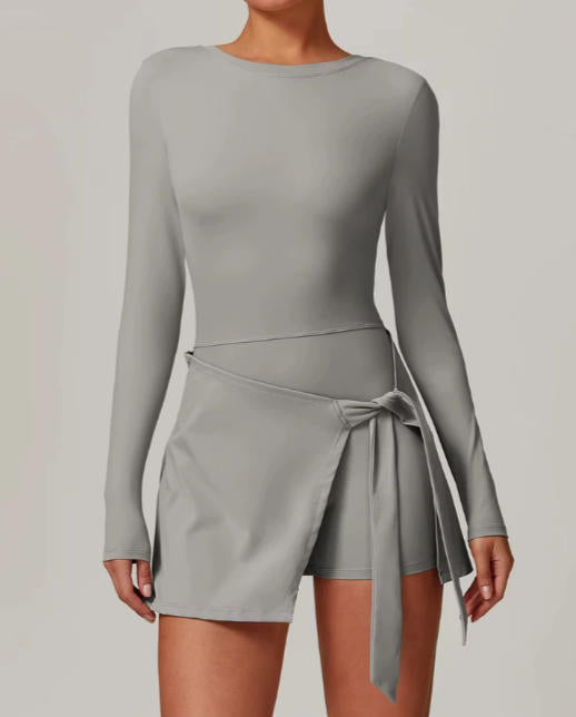 Sports Jumpsuit Long Sleeved Gym Set Women Yoga Clothes Rompers Workout One-piece Suit