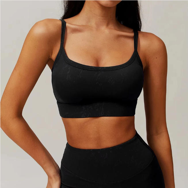Absorb Sweat Shockproof Padded Gym Running Fitness Printed Yoga Sports Bras