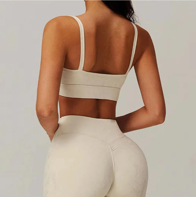 Absorb Sweat Shockproof Padded Gym Running Fitness Printed Yoga Sports Bras