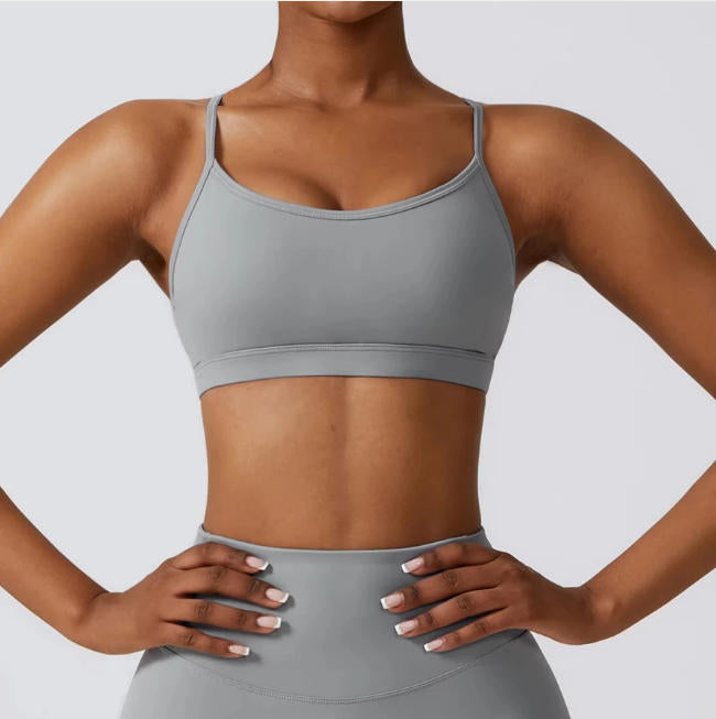 Women Workout Sports Underwear High Support Sports Top Push Up Yoga Bra