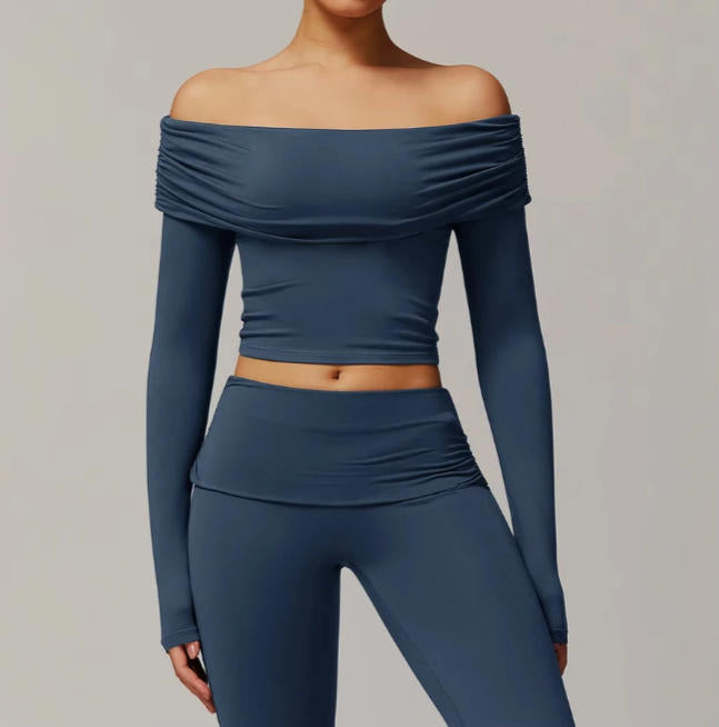 Women Yoga Shirts Crop Top Long Sleeves Sexy Shirts for Women