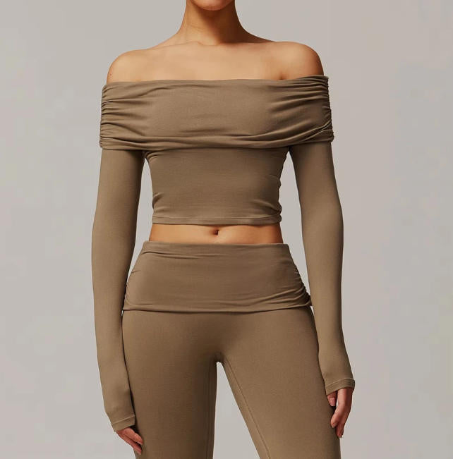 Women Yoga Shirts Crop Top Long Sleeves Sexy Shirts for Women