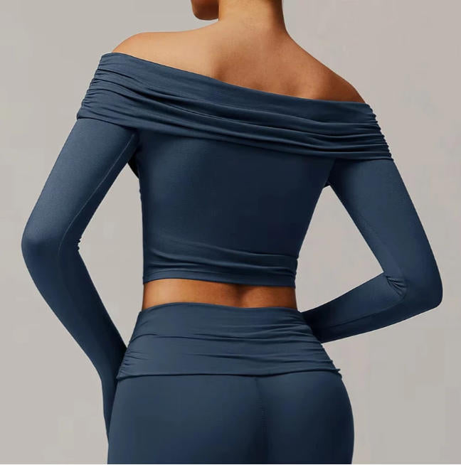 Women Yoga Shirts Crop Top Long Sleeves Sexy Shirts for Women