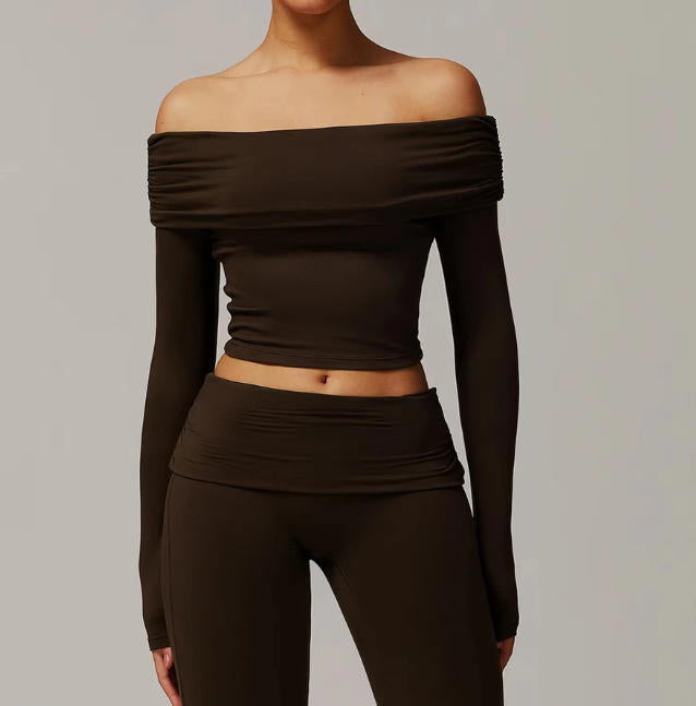 Women Yoga Shirts Crop Top Long Sleeves Sexy Shirts for Women