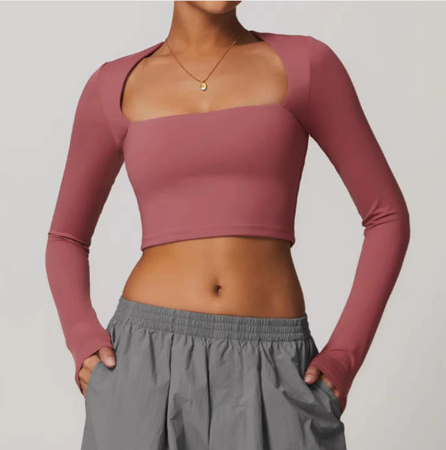 Women Yoga Long sleeved Women's Outdoor Running Fitness Wear T-shirt