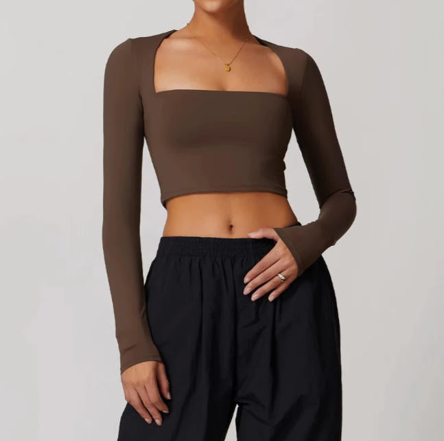 Women Yoga Long sleeved Women's Outdoor Running Fitness Wear T-shirt