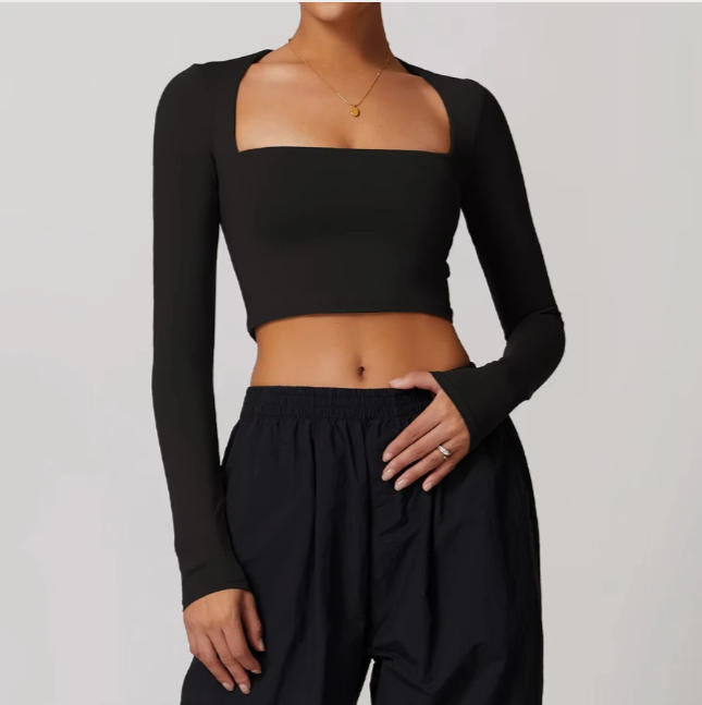 Women Yoga Long sleeved Women's Outdoor Running Fitness Wear T-shirt
