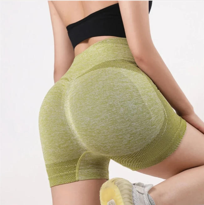Women Yoga Shorts High Waist Butt Lifting Workout Fitness Tights