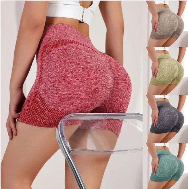 Women Yoga Shorts High Waist Butt Lifting Workout Fitness Tights