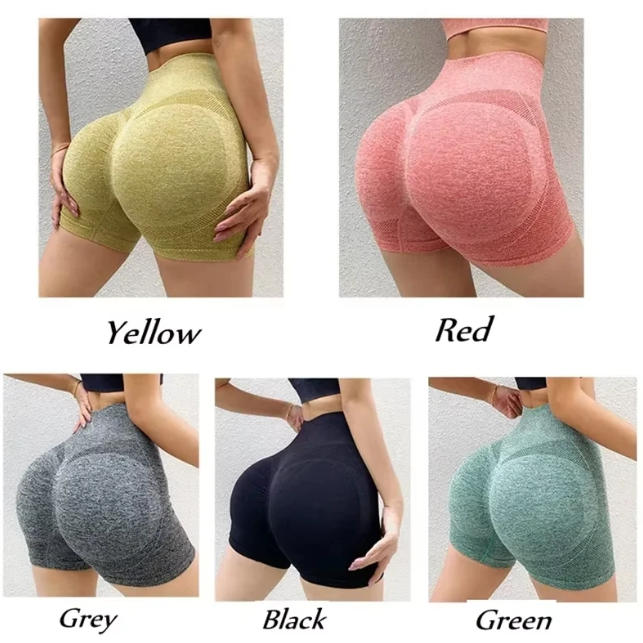 Women Yoga Shorts High Waist Butt Lifting Workout Fitness Tights
