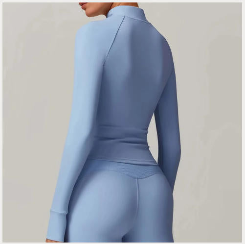 Women's Jacket Slim Fit Long Sleeved Tracksuit New Fitness Coat