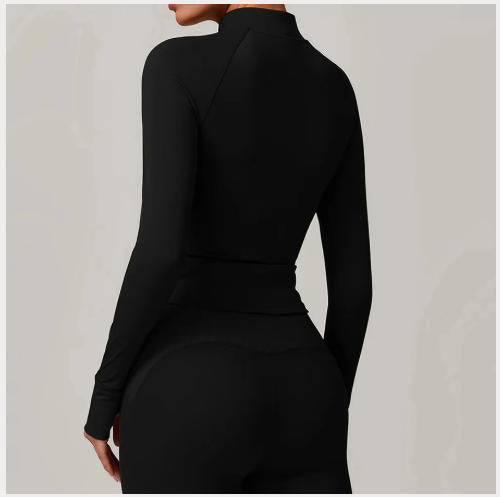 Women's Jacket Slim Fit Long Sleeved Tracksuit New Fitness Coat