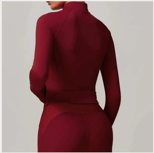 Women's Jacket Slim Fit Long Sleeved Tracksuit New Fitness Coat