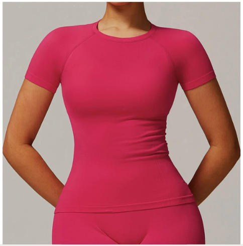 Yoga Top Sexy Sport T Shirts Fitness Clothes Short Sleeve Yoga Shirt Gym Top