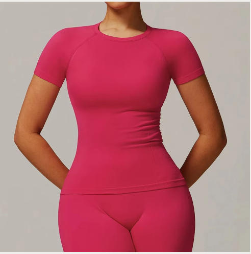 Yoga Top Sexy Sport T Shirts Fitness Clothes Short Sleeve Yoga Shirt Gym Top