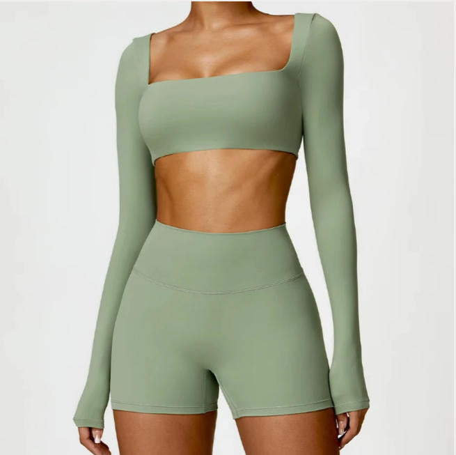 Yoga Long sleeved Women's Outdoor Running Fitness Wear T-shirt
