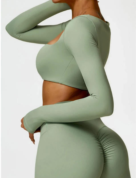 Yoga Long sleeved Women's Outdoor Running Fitness Wear T-shirt