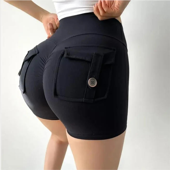 Summer Sports Shorts Pockets Women Gym Leggings Women Scrunch Butt Workout Shorts