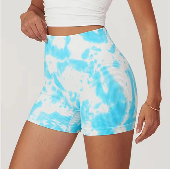 Tie Dye Yoga Shorts Women Fitness Shorts Running Cycling Shorts