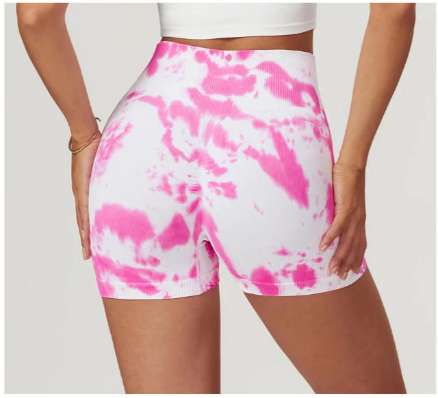 Tie Dye Yoga Shorts Women Fitness Shorts Running Cycling Shorts