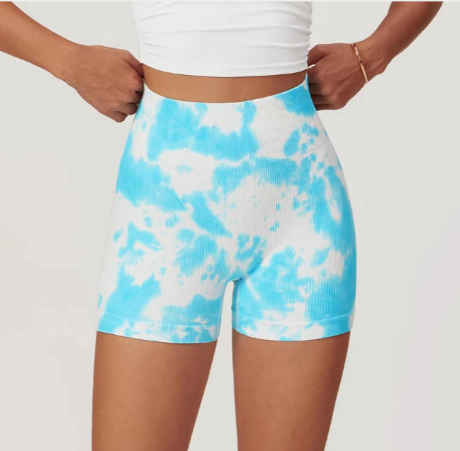Tie Dye Yoga Shorts Women Fitness Shorts Running Cycling Shorts