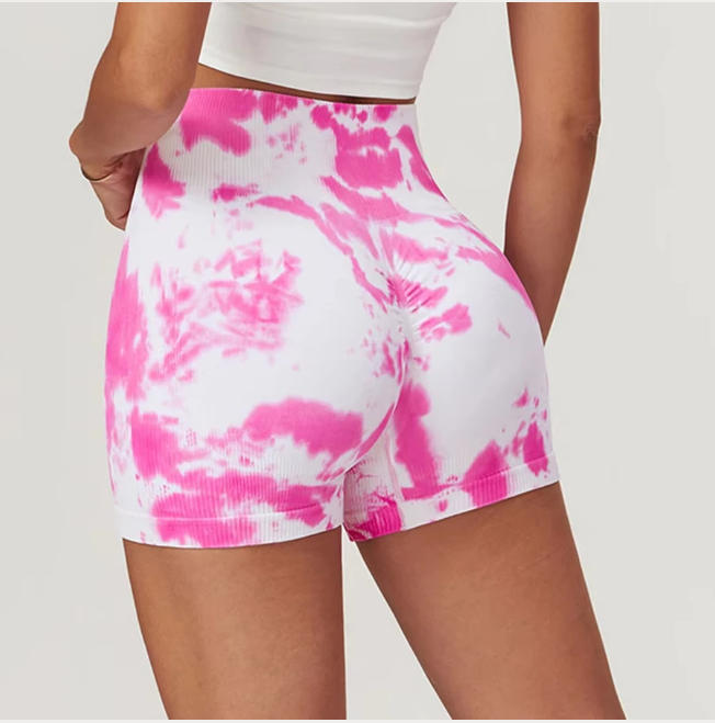Tie Dye Yoga Shorts Women Fitness Shorts Running Cycling Shorts