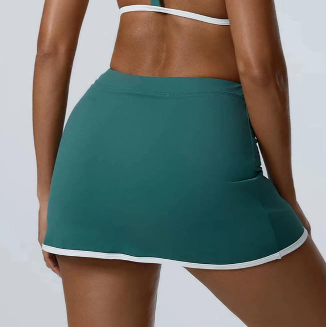 Women Sports Tennis Skirts High Waist Tights Yoga Tennis Shorts