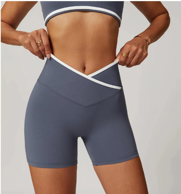 Women Yoga Shorts High Waist Workout Shorts Lift Butt Fitness Shorts