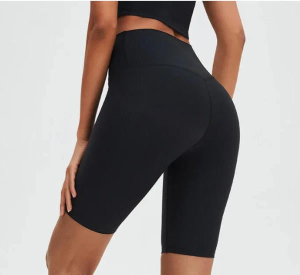 High Waist Yoga Shorts Women Sports Shorts Ribbed Gym Workout Shorts