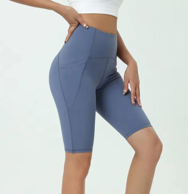 Comfortable Skin Friendly Summer High Waist Yoga Shorts Gym Hip Lift Pants