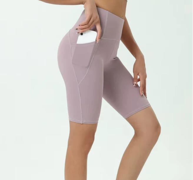 Comfortable Skin Friendly Summer High Waist Yoga Shorts Gym Hip Lift Pants