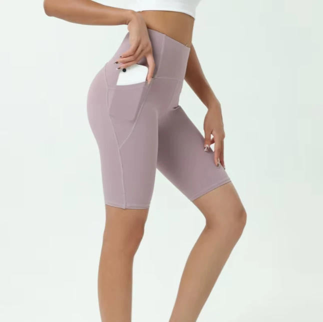 Comfortable Skin Friendly Summer High Waist Yoga Shorts Gym Hip Lift Pants