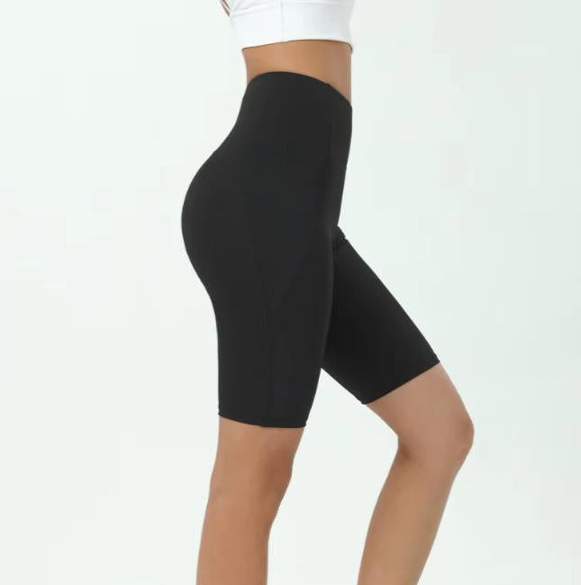 Comfortable Skin Friendly Summer High Waist Yoga Shorts Gym Hip Lift Pants