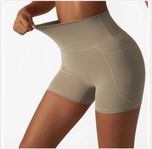 High Waist Yoga Shorts Women Gym Push Ups Hip Lift Pants