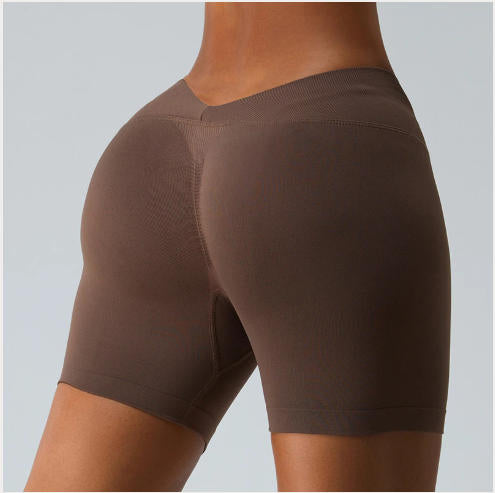 High-Waist Seamless Yoga Shorts for Women