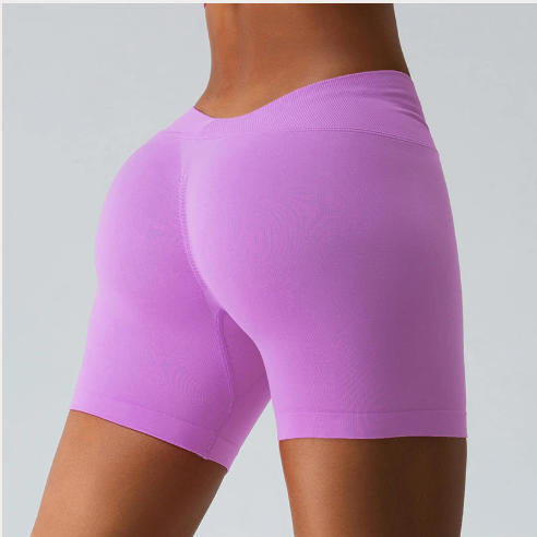 High-Waist Seamless Yoga Shorts for Women