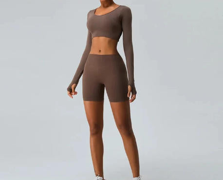 High-Waist Seamless Yoga Shorts for Women